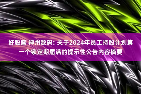 好股盛 神州数码: 关于2024年员工持股计划第一个锁定期届满的提示性公告内容摘要