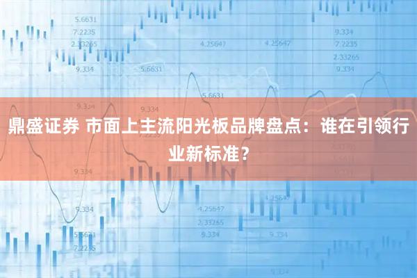 鼎盛证券 市面上主流阳光板品牌盘点：谁在引领行业新标准？